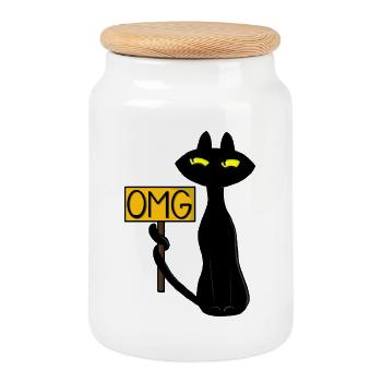 Bad Boogie - Cookie Jar with Wooden Lid - white - Front