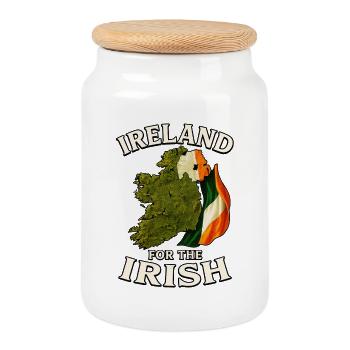 Ireland for the Irish - Cookie Jar with Wooden Lid - white - Front