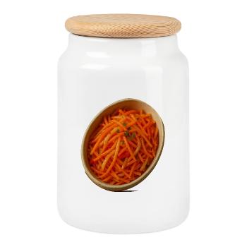 Salad He - Boîte à biscuits avec couvercle en bois - blanc - Devant