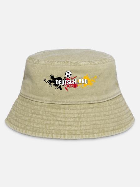 Fußball Deutschland (Splash) - Vintage Bucket Hat - Vintage Beige