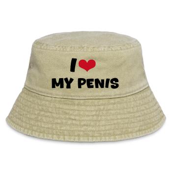 I love - Vintage Bucket Hat - vintage beige - Front