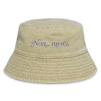 Non, merci – Französischer Minimalismus - Vintage Bucket Hat - Vintage Beige - Vorne