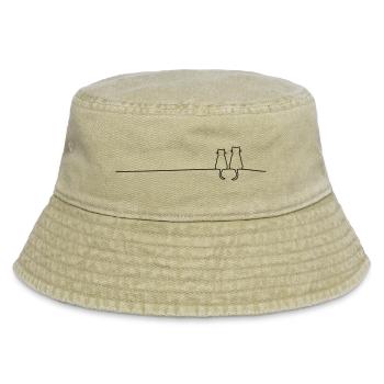 Katze Katzen Katzenpaar Paar Geschenkidee - Vintage Bucket Hat - Vintage Beige - Vorne