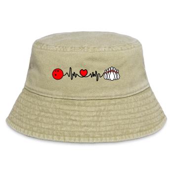 Bowling cardio heart rate - Vintage Bucket Hat - vintage beige - Front
