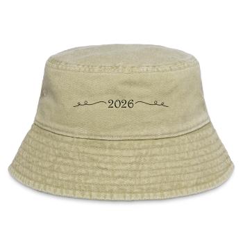 2026 Ornament - Vintage Bucket Hat - vintage beige - Front