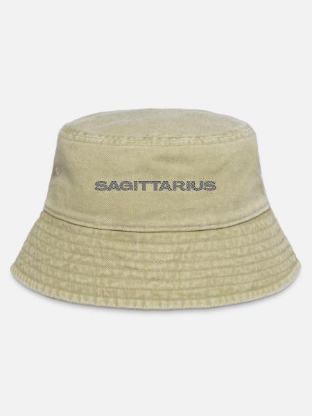 SAGITTARIUS – Checkerboard Zodiac Statement - Vintage Bucket Hat - Vintage Beige
