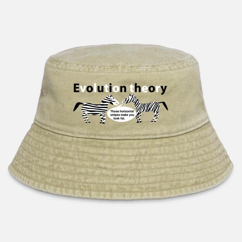 Zebras der Evolutionstheorie - Vintage Bucket Hat - Vintage Beige