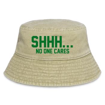 PSSST... Niemanden interessiert es - Vintage Bucket Hat - Vintage Beige - Vorne