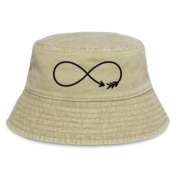 Infinity Sign Arrow Gift Love - Vintage Bucket Hat - vintage beige - Front