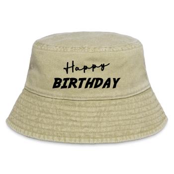 JAHRESTAG. ALLES GUTE ZUM GEBURTSTAG. ALLES GUTE ZUM GEBURTSTAG. - Vintage Bucket Hat - Vintage Beige - Vorne