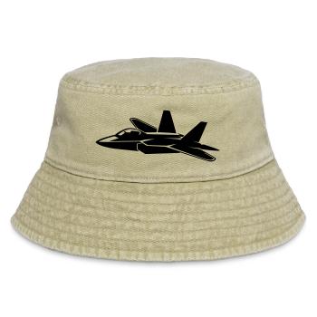 Flugzeug - Vintage Bucket Hat - Vintage Beige - Vorne