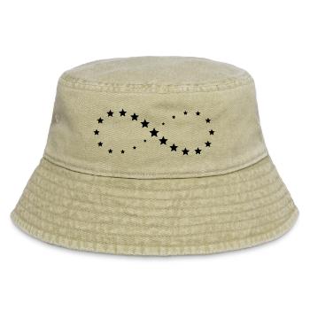 Stern Sterne Unendlichkeit Zeichen Geschenk Glück - Vintage Bucket Hat - Vintage Beige - Vorne