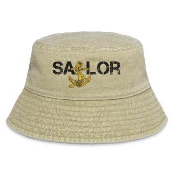 Sailor Anker schwarz - Vintage Bucket Hat - Vintage Beige - Vorne