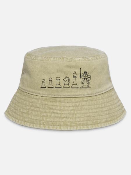 Spielfigur Brettspiel Evolution: Lustiges Design - Vintage Bucket Hat - Vintage Beige