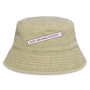 100 Prozent weihnachtsfest - Vintage Bucket Hat - Vintage Beige - Vorne