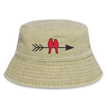 verliebte Vögel - Vintage Bucket Hat - Vintage Beige - Vorne