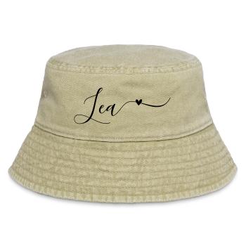 Lea Name First Name Decorative - Vintage Bucket Hat - vintage beige - Front