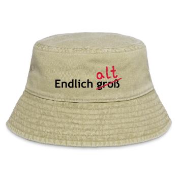 Endlich alt - Vintage Bucket Hat - Vintage Beige - Vorne