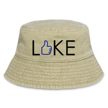 I Like - Gefällt mir - Daumen hoch - Vintage Bucket Hat - Vintage Beige - Vorne
