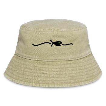 schwimmender Fisch - Vintage Bucket Hat - Vintage Beige - Vorne