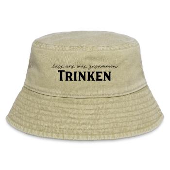funny sayings - Vintage Bucket Hat - vintage beige - Front