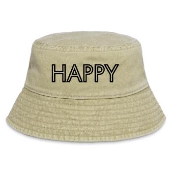 Glücklich - Vintage Bucket Hat - Vintage Beige - Vorne