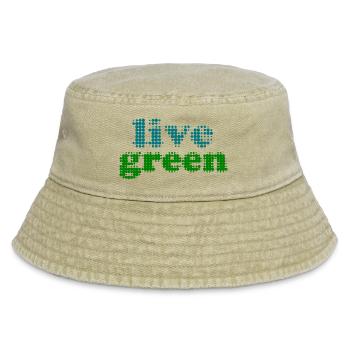 live green - Vintage Bucket Hat - Vintage Beige - Vorne