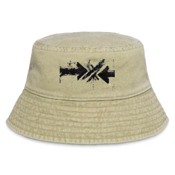 Grunge-Pfeile in Schwarz - Vintage Bucket Hat - Vintage Beige - Vorne