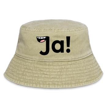 Positive Antwort JA - Vintage Bucket Hat - Vintage Beige - Vorne
