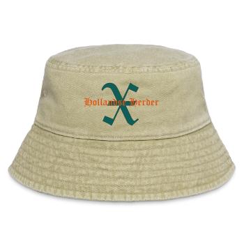 Schriftzug X-Hollandse Herder - Vintage Bucket Hat - Vintage Beige - Vorne