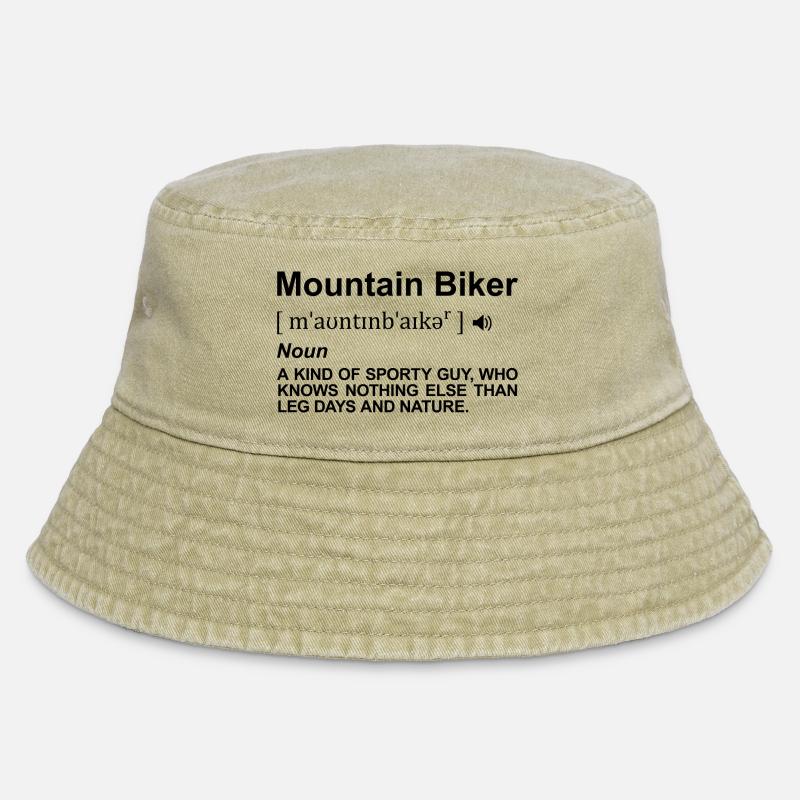 Mountainbiker Bedeutung - Vintage Bucket Hat - Vintage Beige