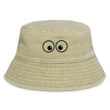 Augen-Duo im Comicstil - Vintage Bucket Hat - Vintage Beige - Vorne