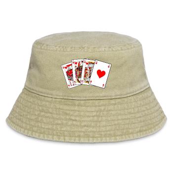 Bube Dame König Ass - Vintage Bucket Hat - Vintage Beige - Vorne