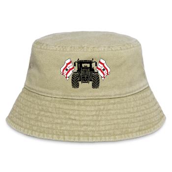 Drenthe_Tractor_Pride - Vintage Bucket Hat - Vintage Beige - Vorne