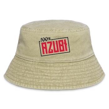 azubi 100 prozent - Vintage Bucket Hat - Vintage Beige - Vorne