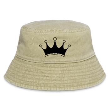 Simple crown - Vintage Bucket Hat - vintage beige - Front