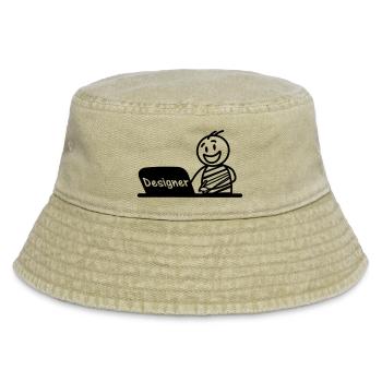 Laptop-Designer arbeiten - Vintage Bucket Hat - Vintage Beige - Vorne