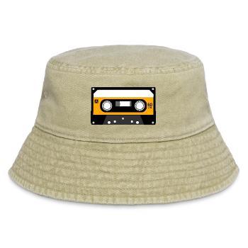 Musik Kassette Design Geschenk - Vintage Bucket Hat - Vintage Beige - Vorne