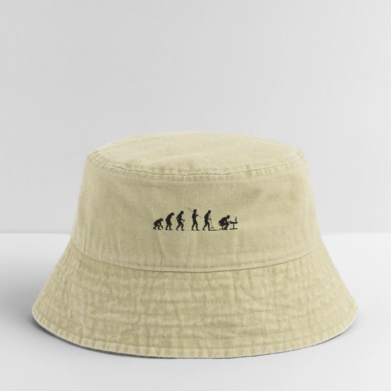 Programmer Computer Freak Evolution Vintage Bucket Hat