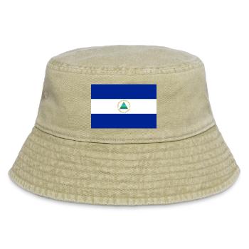 Flagge Nicaragua - Vintage Bucket Hat - Vintage Beige - Vorne