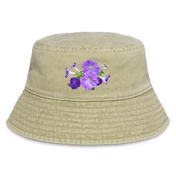 petunia petunia flowers flowers garden garden - Vintage Bucket Hat - vintage beige - Front