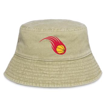 basketball fireball - Vintage Bucket Hat - vintage beige - Front