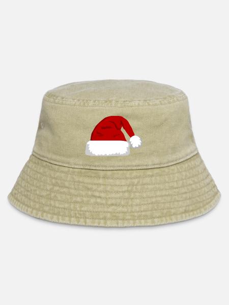 Weihnachtsmann Mütze - Vintage Bucket Hat - Vintage Beige