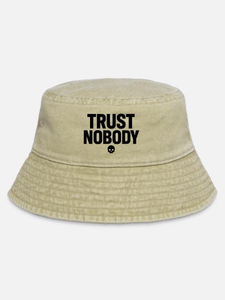 Trust Nobody - Vintage Bucket Hat - Vintage Beige