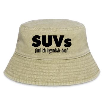 SUVs find ich irgendwie doof - Vintage Bucket Hat - Vintage Beige - Vorne