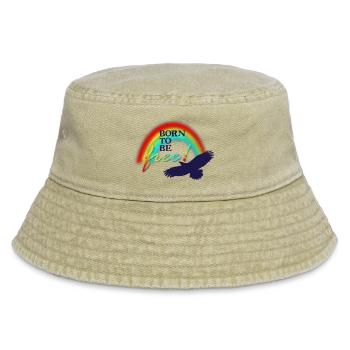 Born to be FREE - Vintage Bucket Hat - vintage beige - Front
