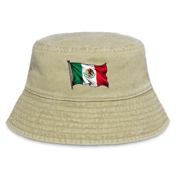 Drapeau du Mexique - Bob vintage - beige vintage - Devant