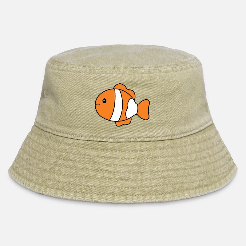 Tropischer Clownfisch - Vintage Bucket Hat - Vintage Beige
