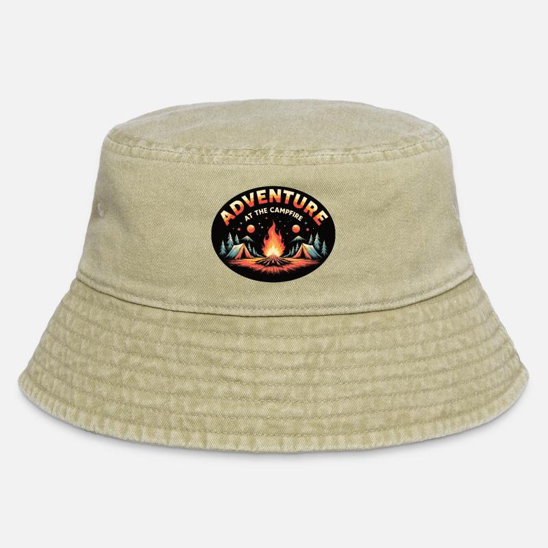Aventure Feu de camp Rétro Camping - Bob vintage - beige vintage