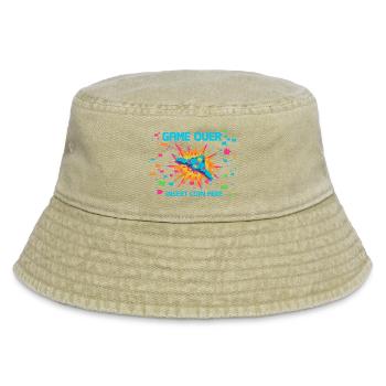Game Over Neon Arcade Game - Vintage Bucket Hat - Vintage Beige - Vorne